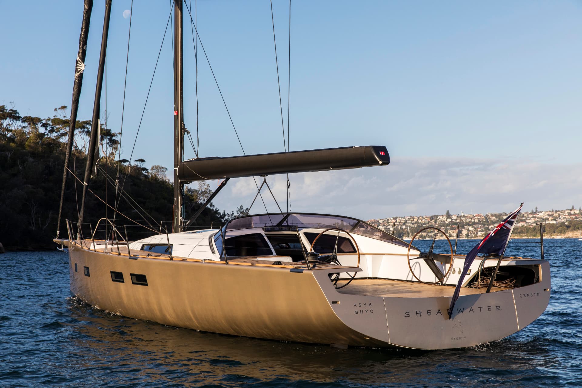 McConaghy-built racing yacht Shearwater on Sydney Harbour